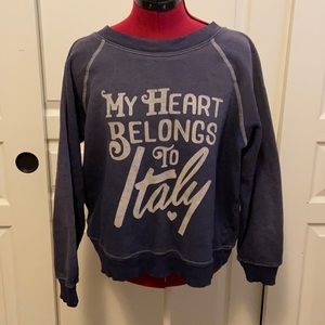 Wildfox Italy Blue Sweatshirt Size XS